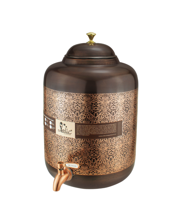 Drvedic Copper Aayurveda Mataka (Antique Carving)