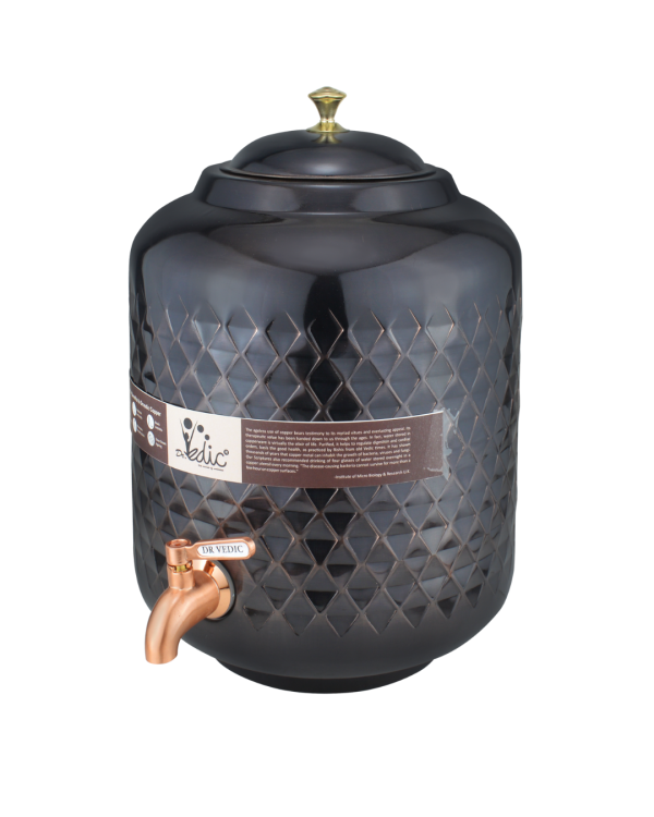 Drvedic Copper Aayurveda Mataka (Antique Diamond)