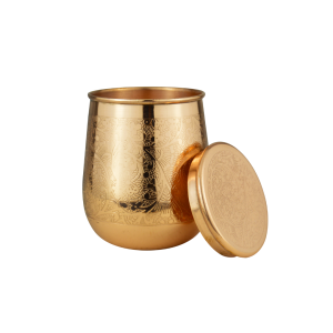 Drvedic Copper Neer Glass With Lid